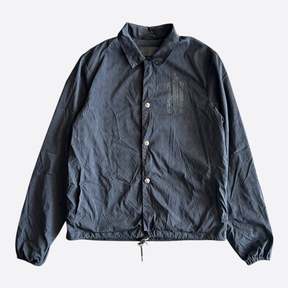 Chrome Hearts Black Cross Jacquard Eyechart Coach Jacket